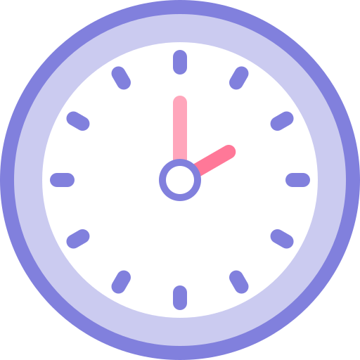 reloj Generic color fill icono