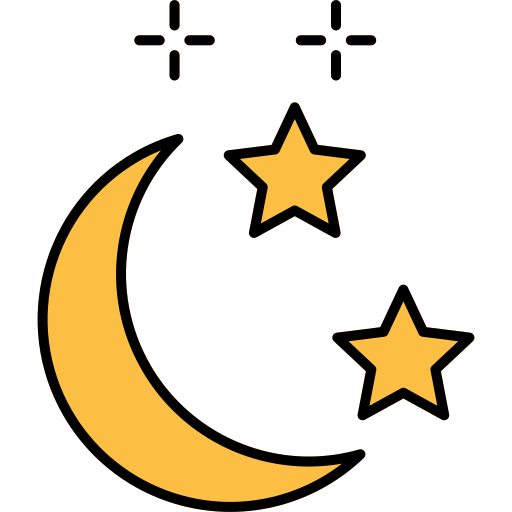Луна и звезды Generic color lineal-color иконка