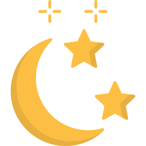 luna y estrellas Generic color fill icono