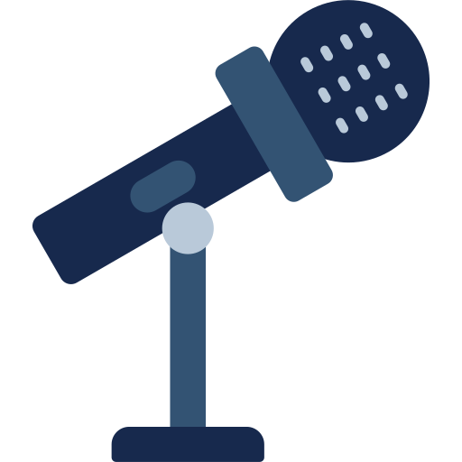 Mic stand Generic color fill icon