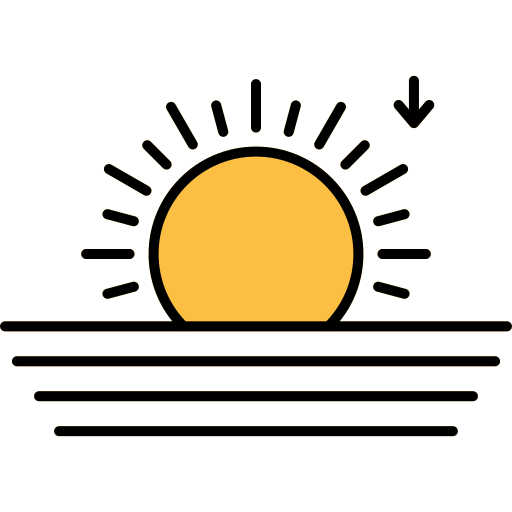 zachód słońca Generic color lineal-color ikona