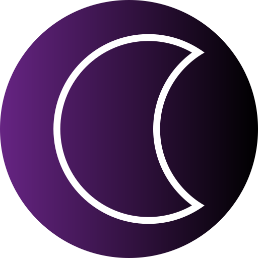 Half moon Generic gradient fill icon