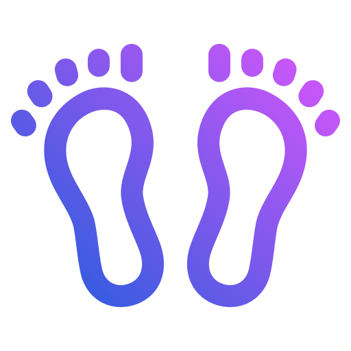 voetafdrukken Generic gradient outline icoon