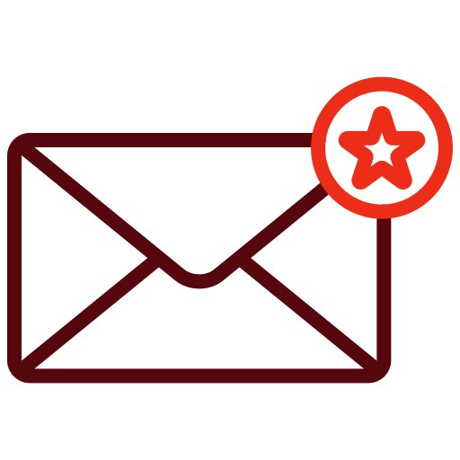 Starred mail Generic color outline icon