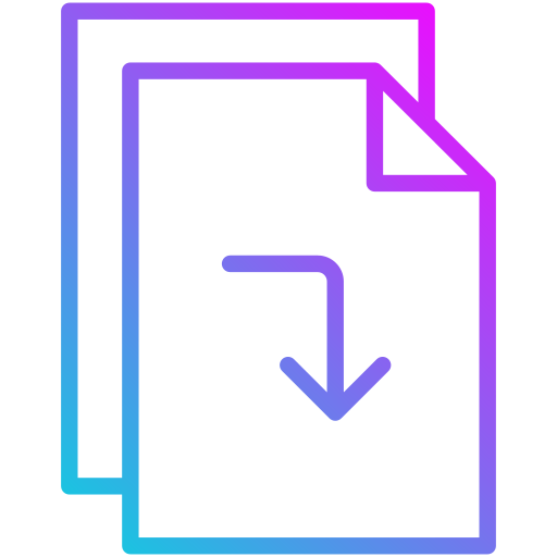 Down Generic gradient outline icon
