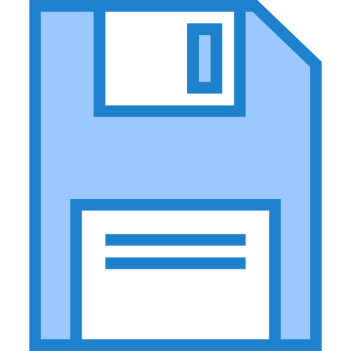 Floppy disk srip Blue icon