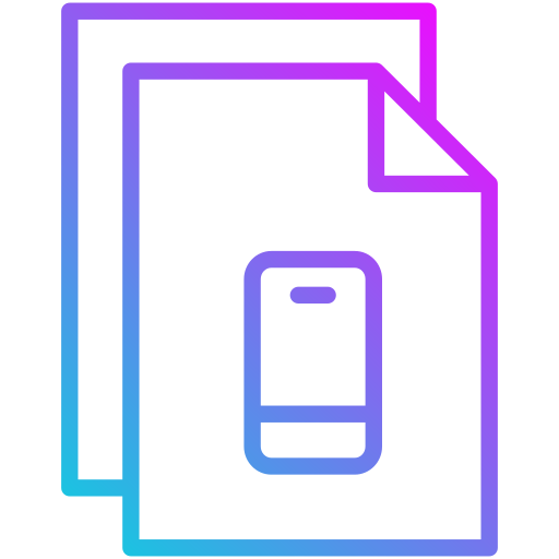 mobile Generic gradient outline icona