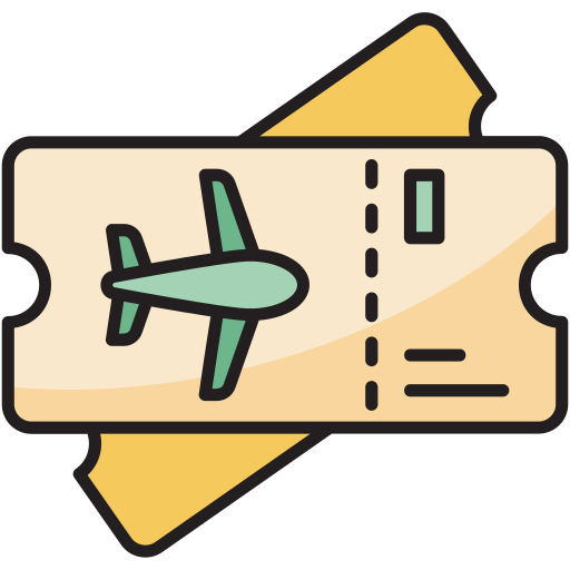 billete de avión Generic color lineal-color icono