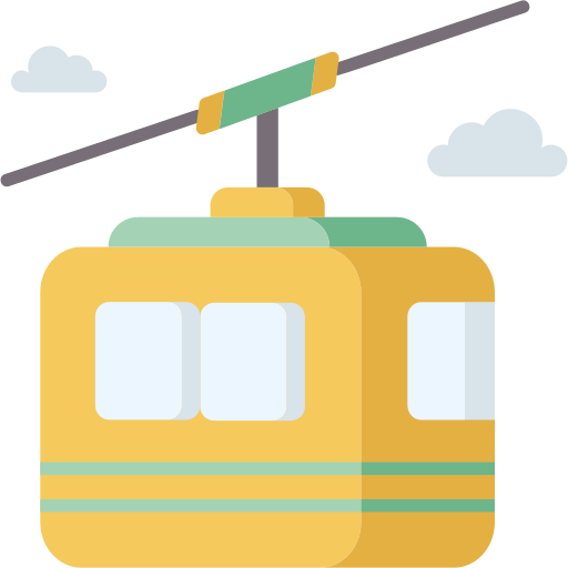 Cable car cabin Generic color fill icon