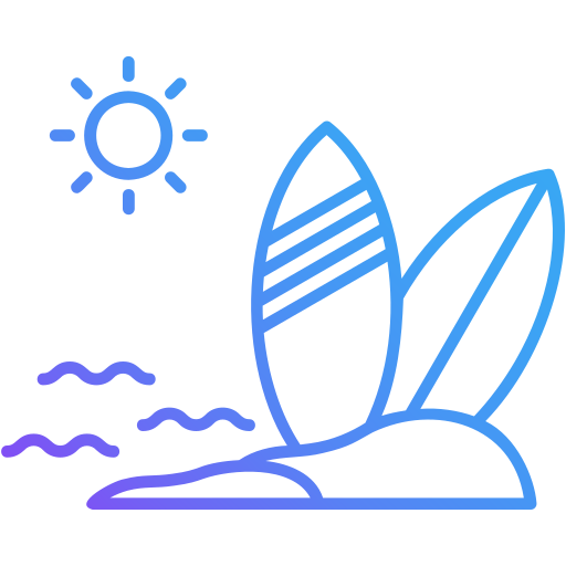 Surfing Generic gradient outline icon