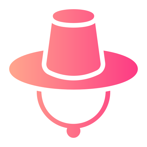Корейская шляпа Generic gradient fill иконка