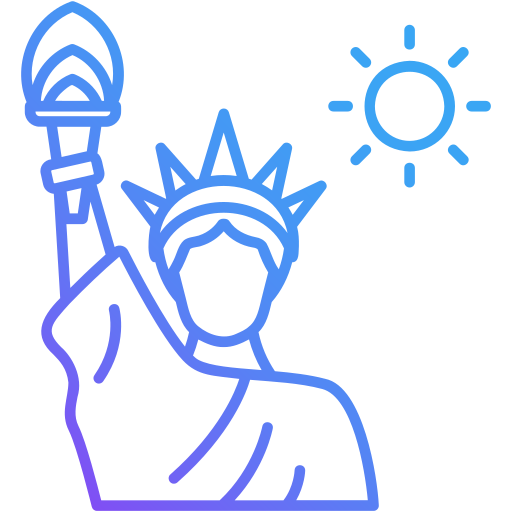 statua della libertà Generic gradient outline icona