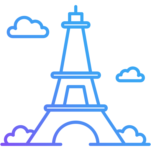 에펠탑 Generic gradient outline icon