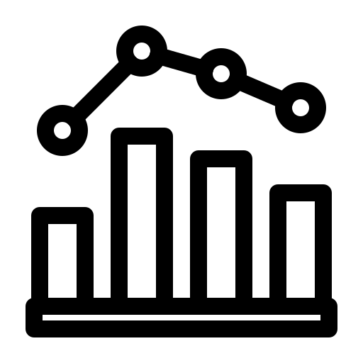 데이터 차트 Generic black outline icon