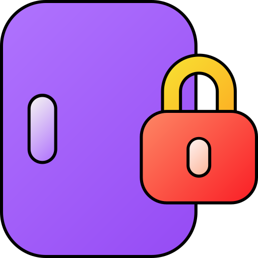 cerradura de la puerta Generic gradient lineal-color icono