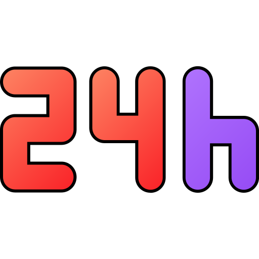 24 godziny Generic gradient lineal-color ikona