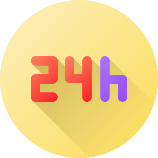 24 hour Generic gradient fill icon