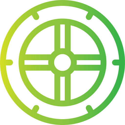 rueda Generic gradient outline icono