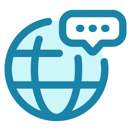 Global chatting Generic color lineal-color icon