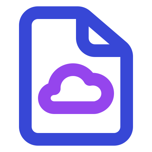 Cloud file Generic color outline icon