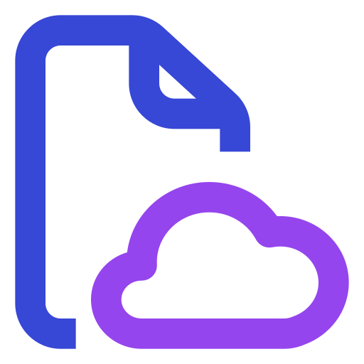 Cloud file Generic color outline icon