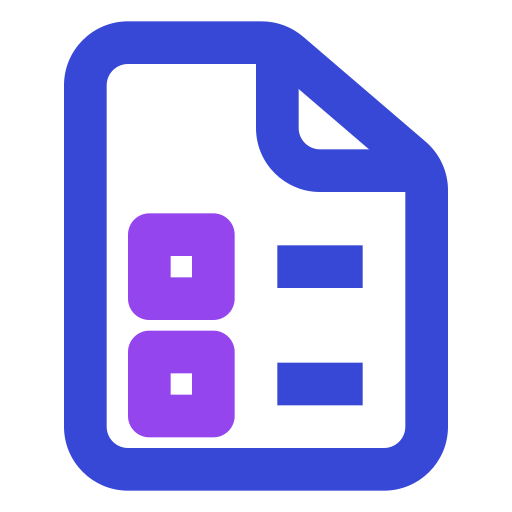 List file Generic color outline icon