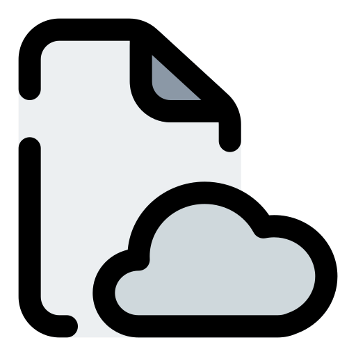 Cloud file Generic color lineal-color icon