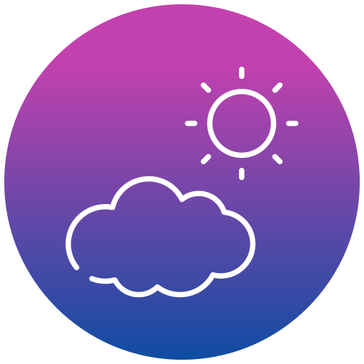 구름과 태양 Generic gradient fill icon