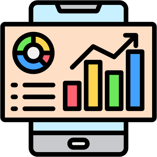 mobile analyse Generic color lineal-color icon