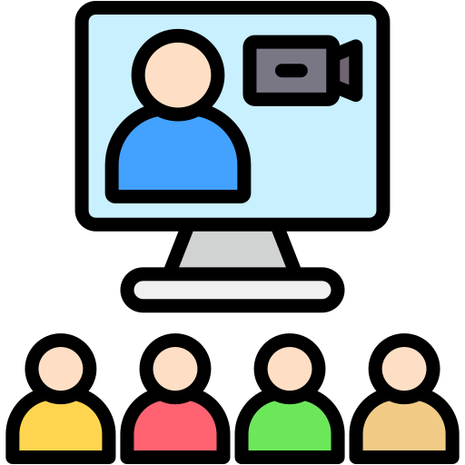 Видео-конференция Generic color lineal-color иконка