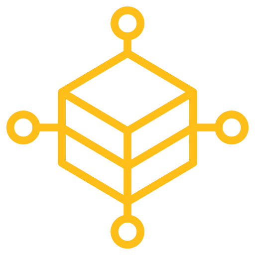 blockchain Generic color outline icona