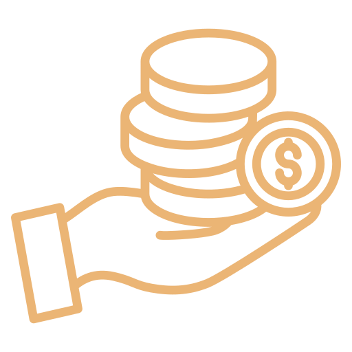 Hand with dollar Generic color outline icon