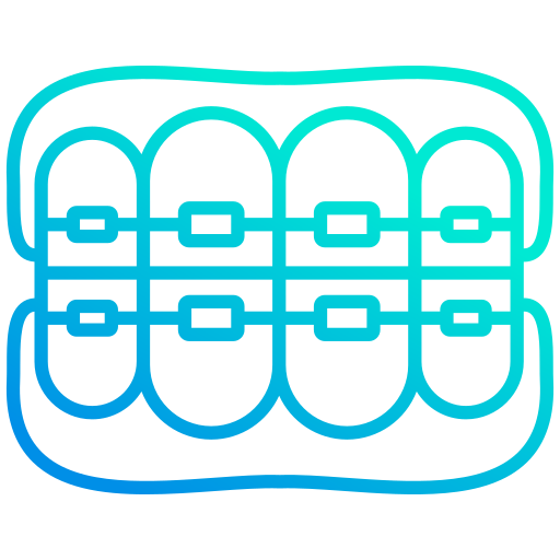 Брекеты Generic gradient outline иконка