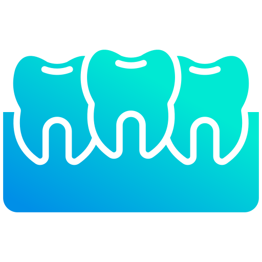 Crowded teeth Generic gradient fill icon