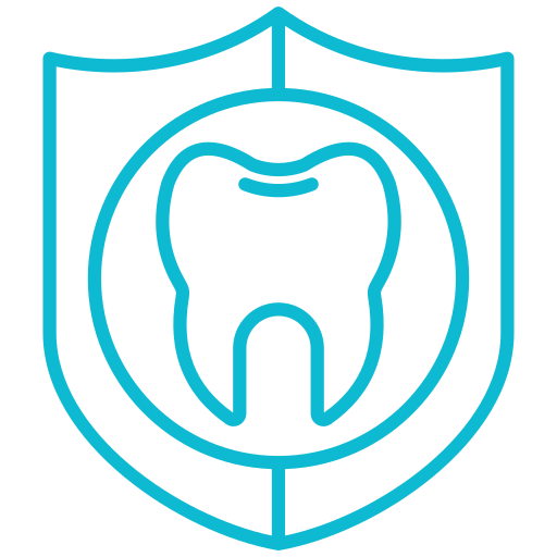 Защита зубов Generic color outline иконка
