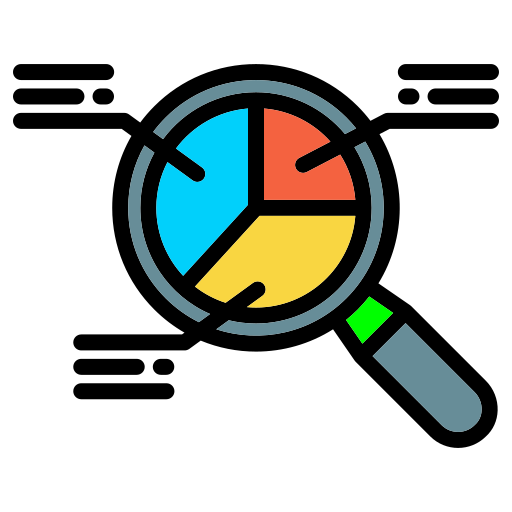 análisis de búsqueda Generic color lineal-color icono