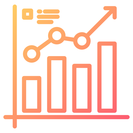 Статистика Generic gradient outline иконка