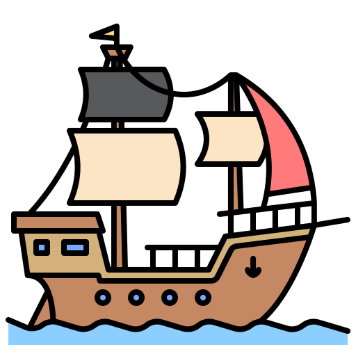 barco pirata Generic color lineal-color icono