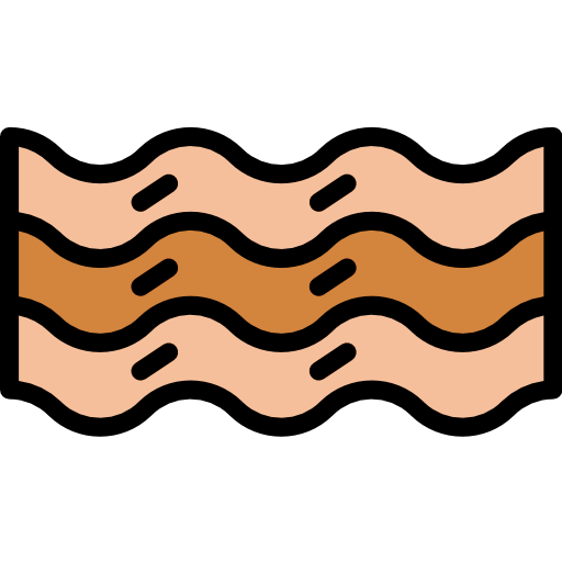 bacon Smalllikeart Lineal Color icona