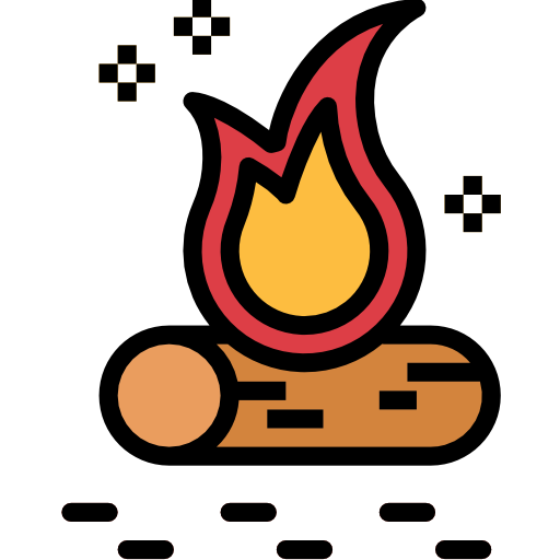 lagerfeuer Smalllikeart Lineal Color icon