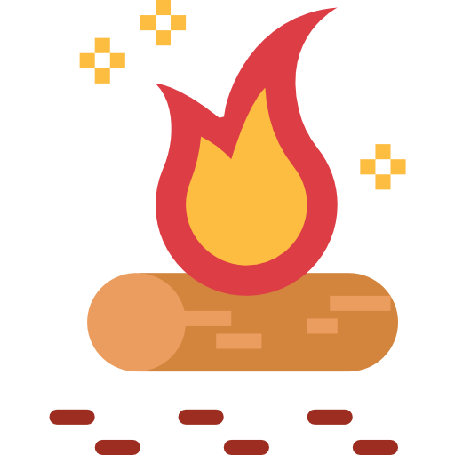 lagerfeuer Smalllikeart Flat icon