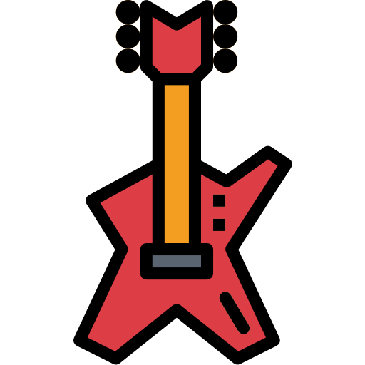 Electric guitar Smalllikeart Lineal Color icon