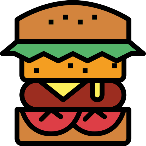 hamburger Smalllikeart Lineal Color icoon