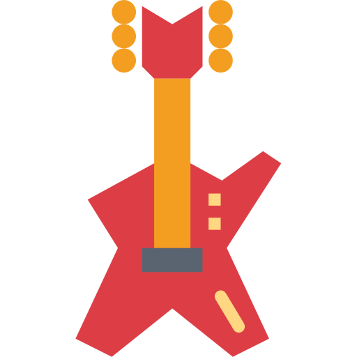 elektrische gitarre Smalllikeart Flat icon