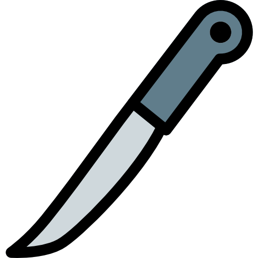 coltello Pixel Perfect Lineal Color icona