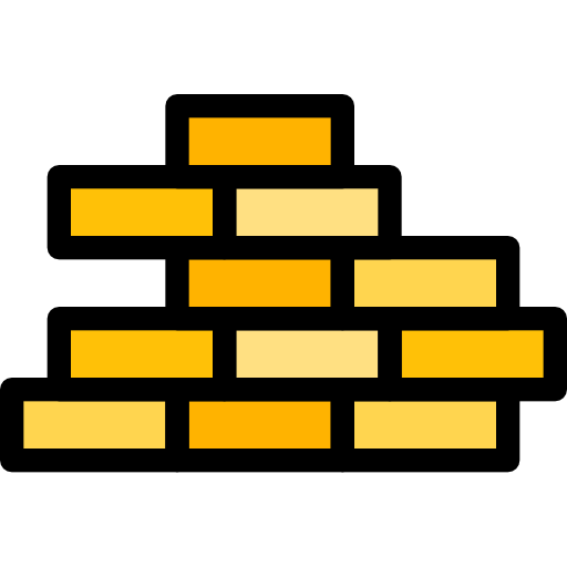 muro di mattoni Pixel Perfect Lineal Color icona