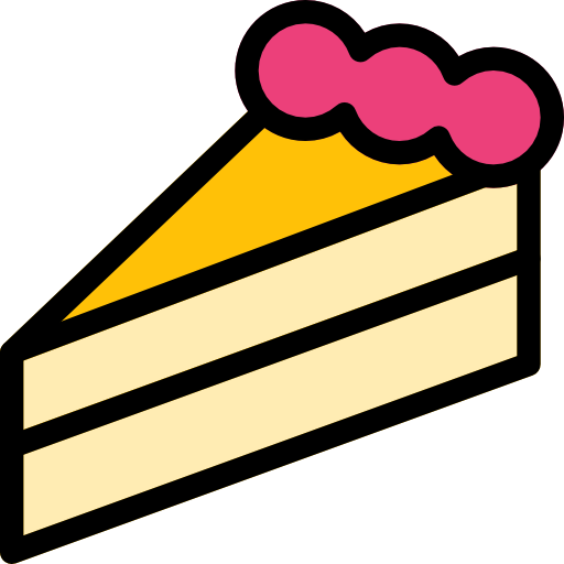 pedazo de pastel Pixel Perfect Lineal Color icono