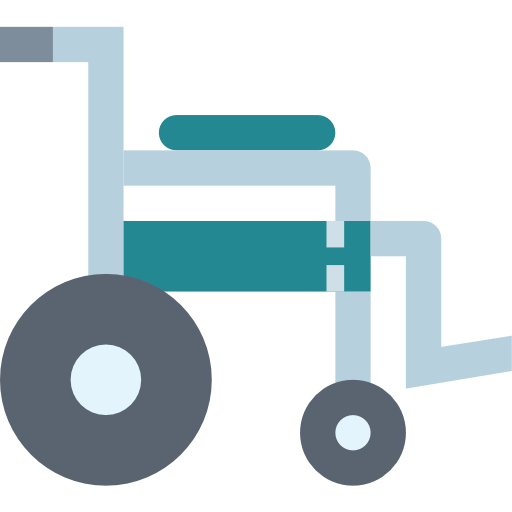 Wheelchair Smalllikeart Flat icon