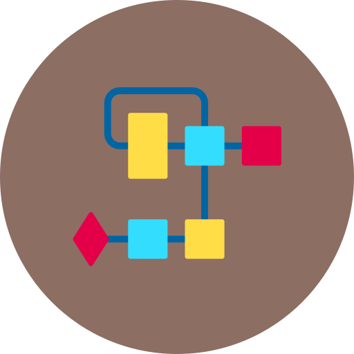 diagrama de flujo Generic color fill icono