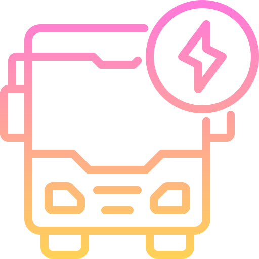 autobus elektryczny Generic gradient outline ikona